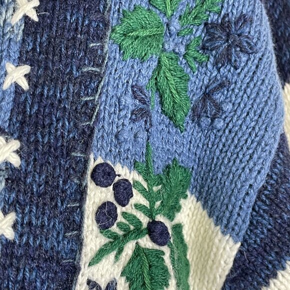 Vintage Heirloom Collectibles HOLIDAY SNOWMAN Sweater Size L Zip Cardigan Frosty - Picture 8 of 14